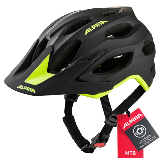 ALPINA Carapax 2.0 MTB bicycle helmet, Black-neon Yellow matt, 57-62 cm - A9725342