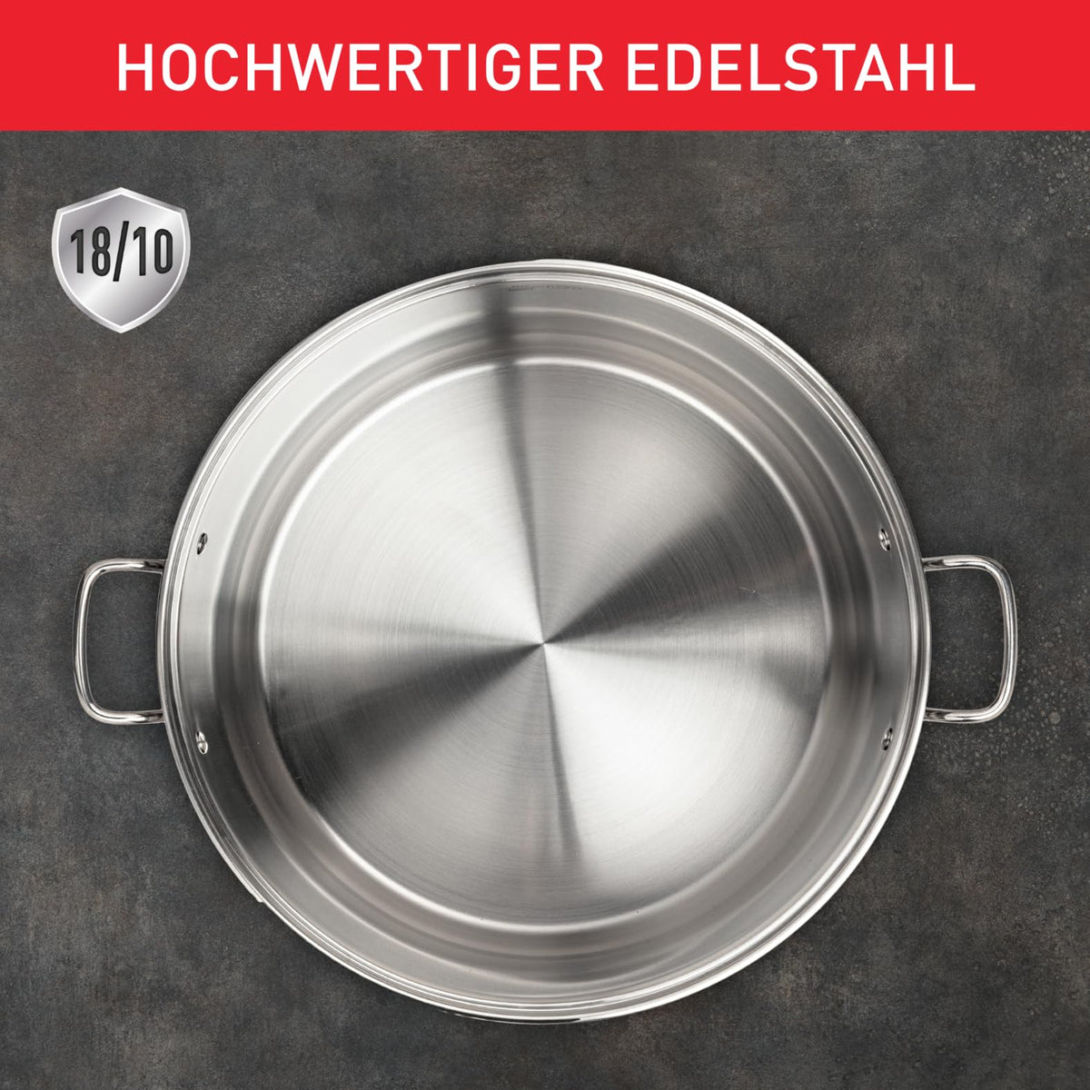 Tefal Duetto A70542 Oală de gătit 20 cm, din oțel inoxidabil de înaltă calitate 18/10, graduată, cu capac pentru turnare, potrivită pentru toate tipurile de plite, inclusiv inducție. - A70544