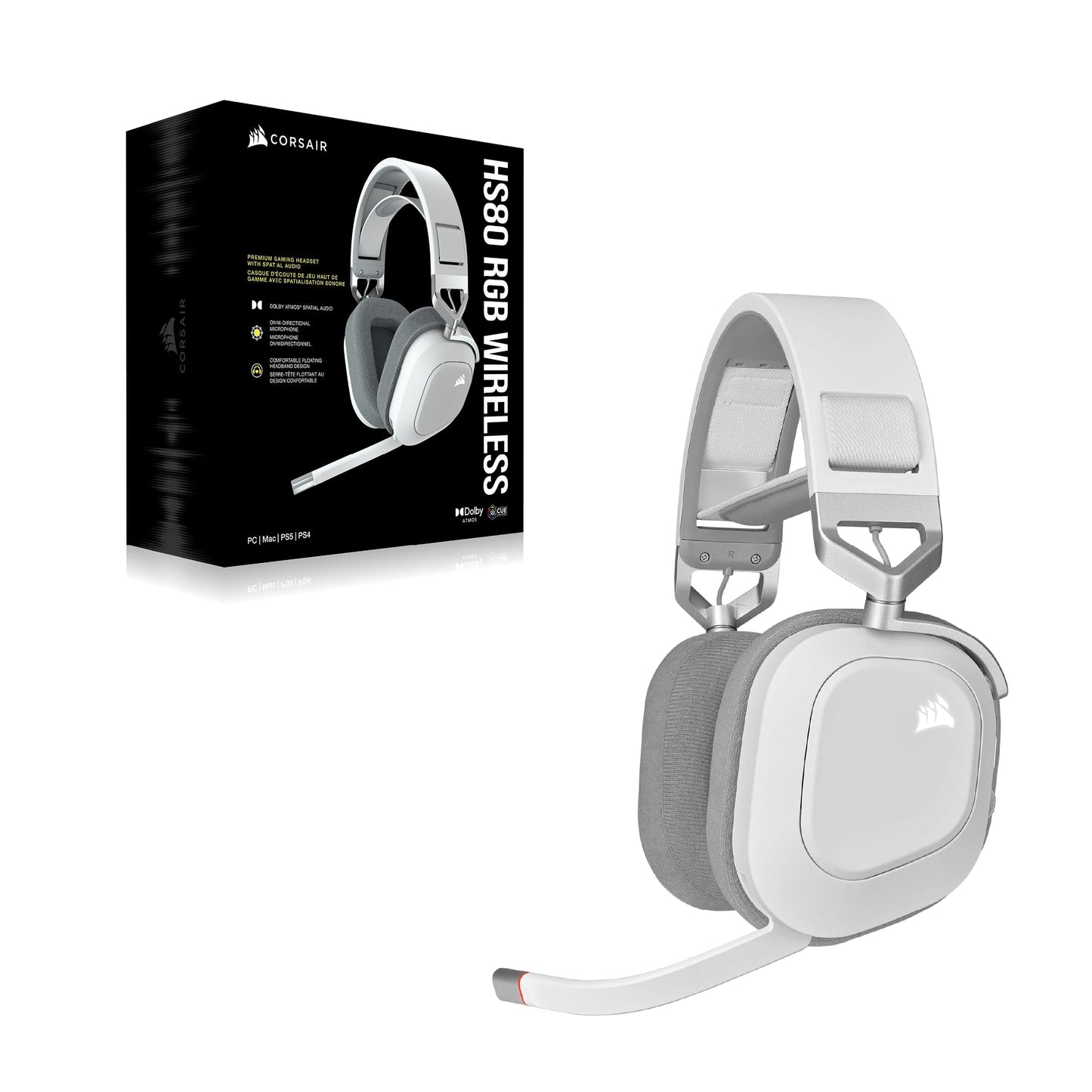 CORSAIR HS80 RGB WIRELESS Multiplatform Gaming Headset CA-9011236-EU