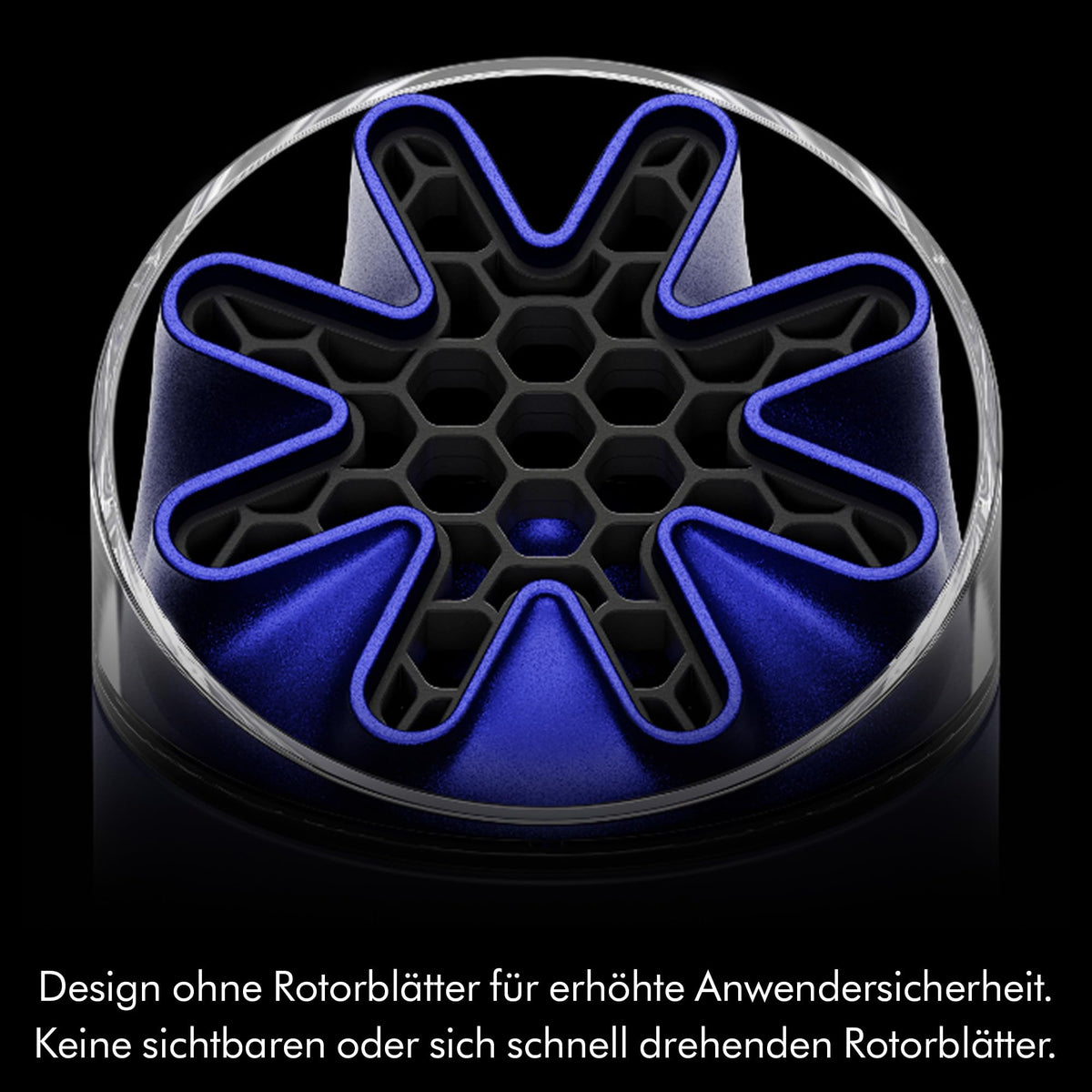 Ventilator de mână Dyson HushJet™ Mini Cool, Ink și Cobalt, design 3‑în‑1 - PF01