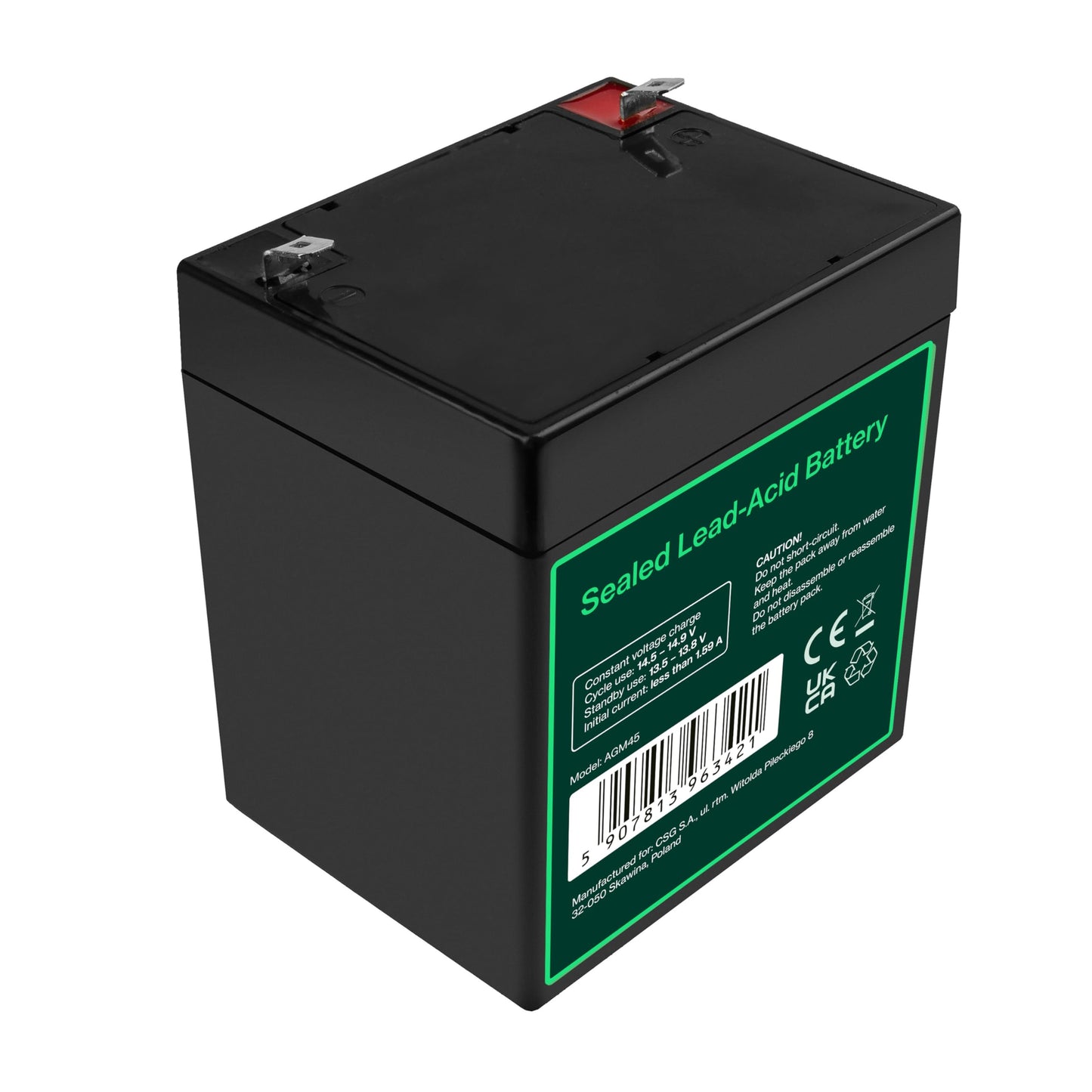 Green Cell AGM 12V 5.3Ah battery VRLA lead battery lead battery replacement battery gel battery battery cycle-proof unmanned UPS UPS emergency power UPS system UPS system - AGM45