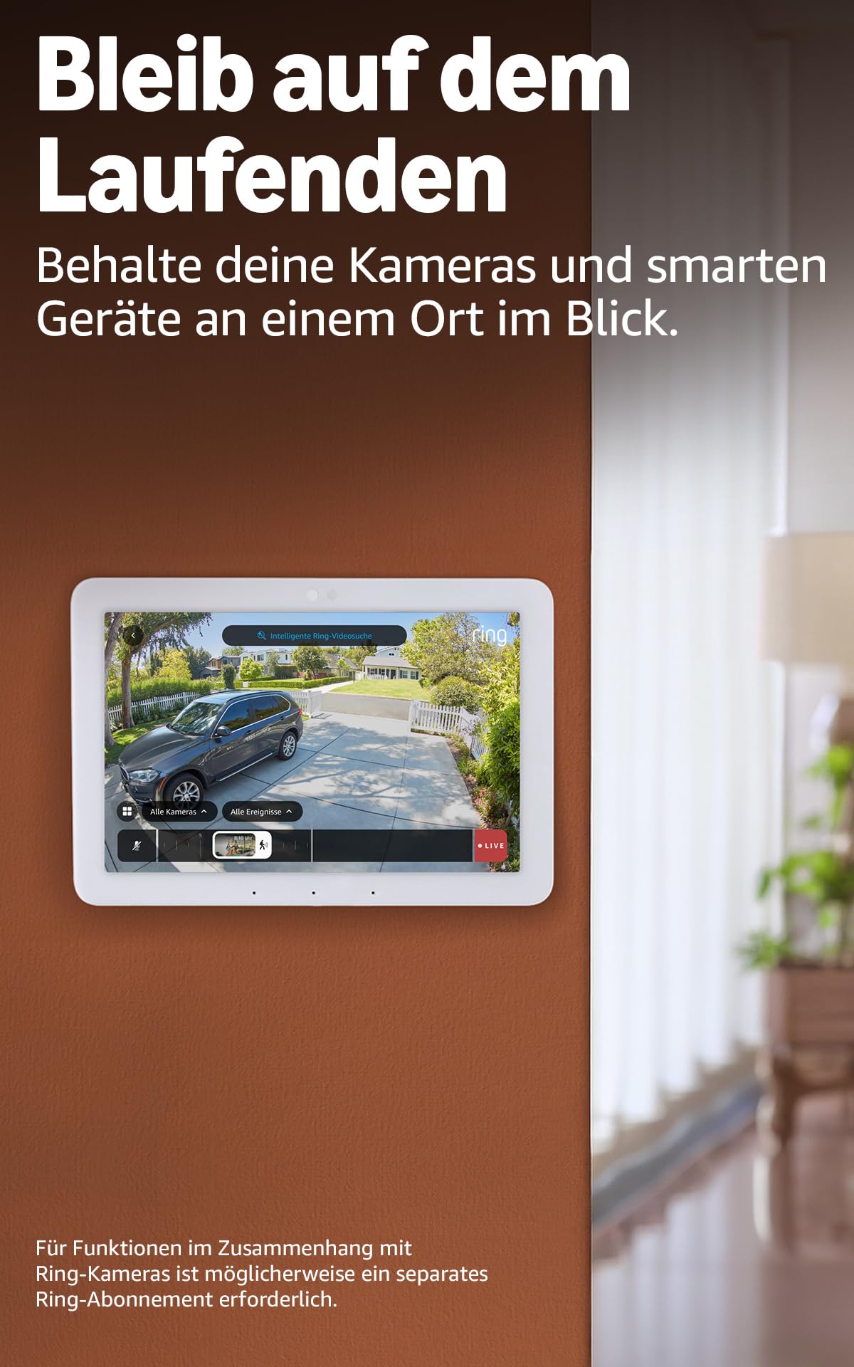 Amazon Echo Hub, panou de control Smart-Home (8 inch). Experimentează o interfață utilizator revizuită cu opțiuni de personalizare și Alexa+. Compatibil cu mii de dispozitive. - G6A87E