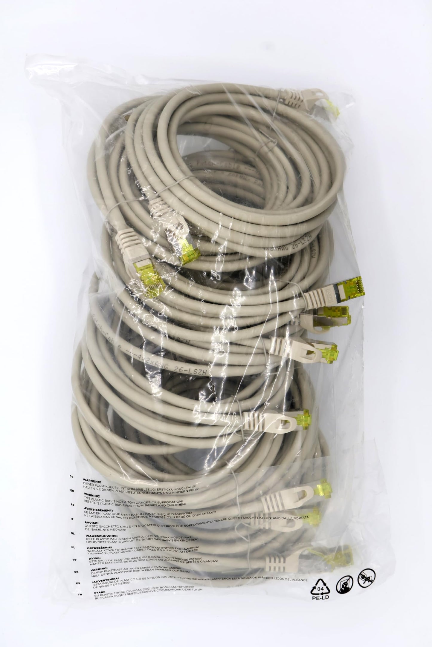 1aTTack.de Cat.7 network cable 3.0 m gray pack of 10 Cat7 Ethernet cable network LAN cable raw cable 10 Gb s SFTP PIMF LSZH set patch cable with Rj 45 plug Cat.6a - 4251073617039
