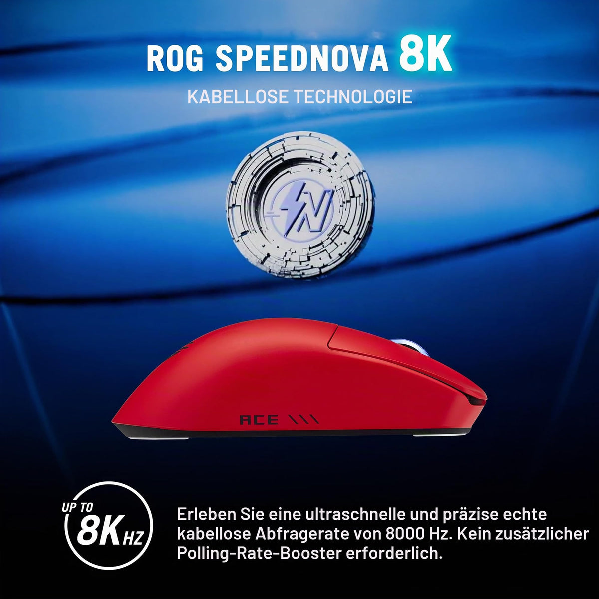 ASUS ROG Harpe II Ace Lava Red Wireless Gaming Mouse | Red - 90MP0490-BMUA20