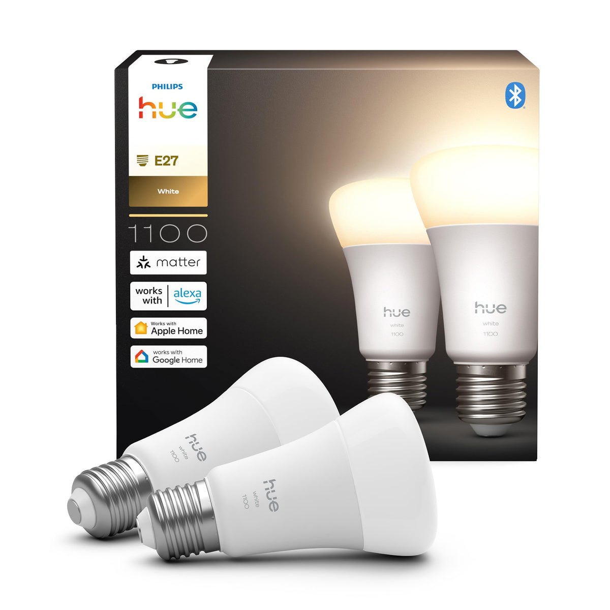 Lampa LED inteligentă Philips Hue A60, E27, set de 2 - 929003856102