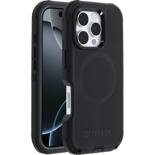OtterBox Defender Series MagSafe Case for iPhone 16 Pro Shockproof Drop Proof Ultra Heavy Duty Protective Case 7X Military Grade Tested Black - 77-95975