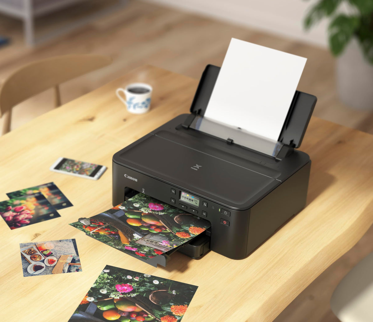 Canon PIXMA TS705a is a compact inkjet printer (without scan & copy function, WiFi, duplex, 5 separate inks, AirPrint, A4, black). - 3109C026