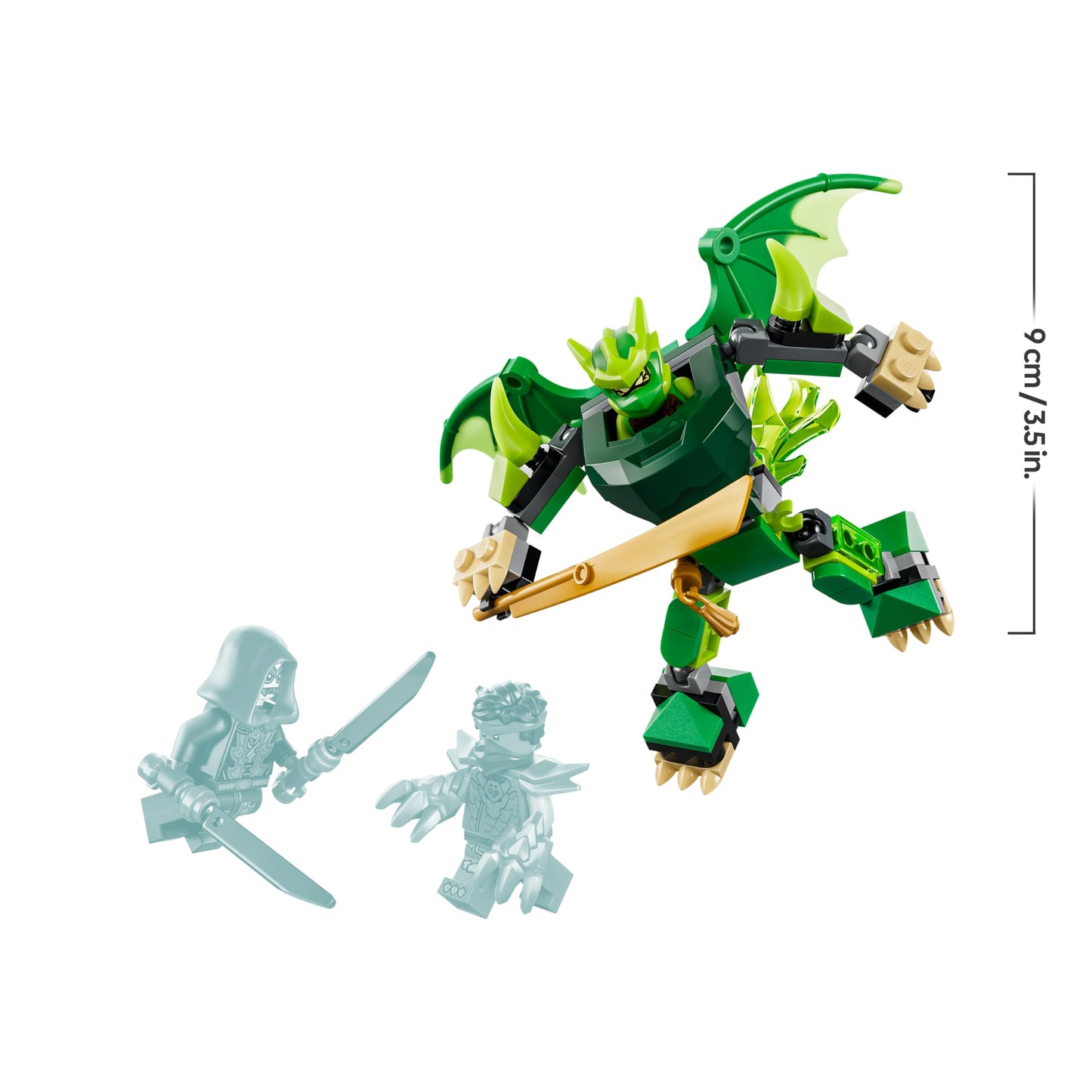 LEGO NINJAGO Lloyd's Dragon Mech Battle Set - Ninja playset with action figure, 3 minifigures and katanas - children's room decoration - gift idea for boys aged 6 and over and Dragons Rising fans - 71862