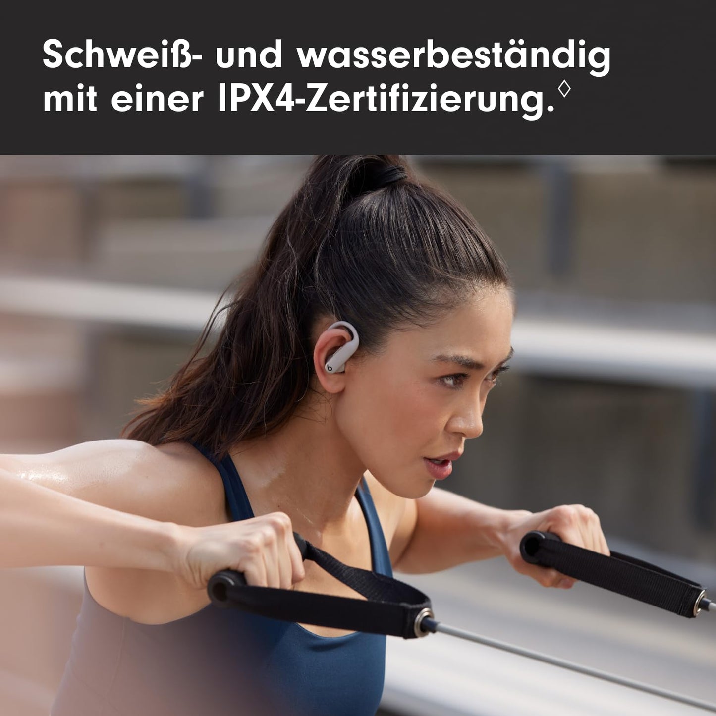 Beats Powerbeats Pro 2 wireless in-ear headphones with Bluetooth - active noise cancellation, heart rate measurement, IPX4, up to 45H with charging case, compatible with Apple & Android - Quicksand - MX733ZM/A