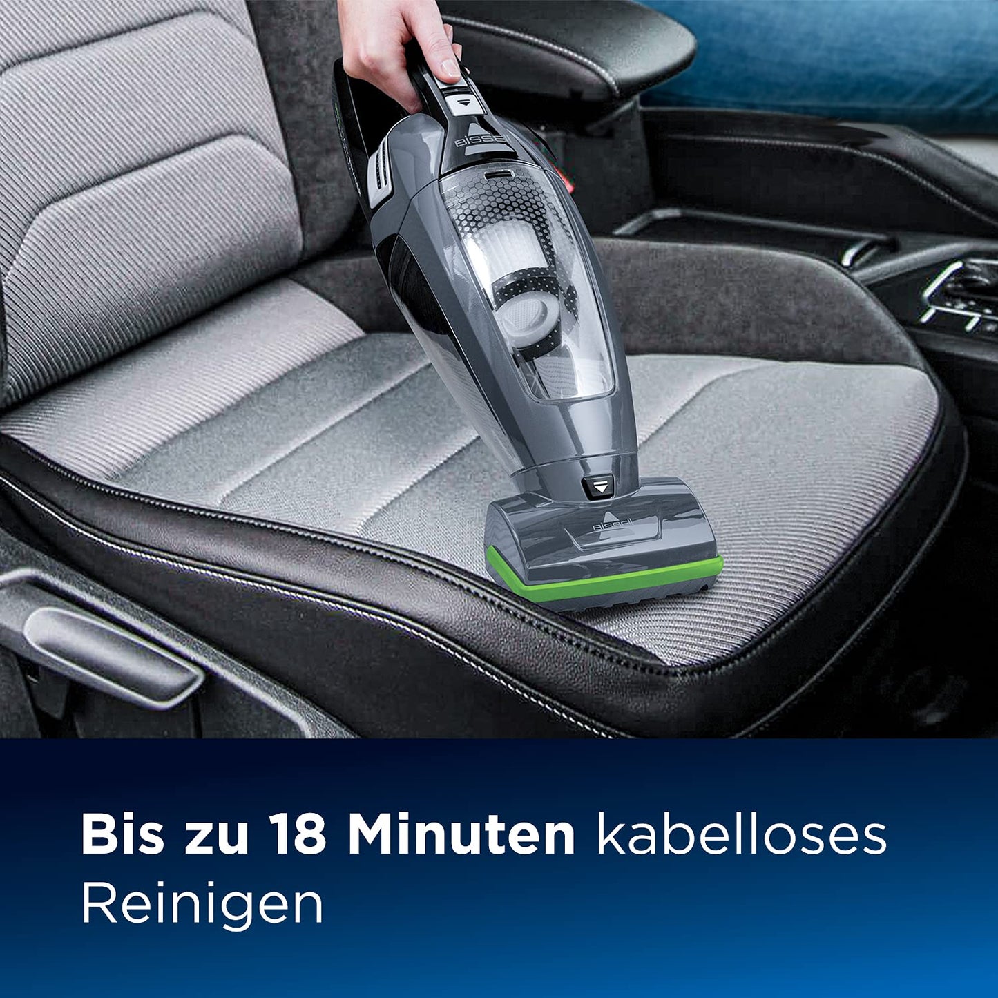 Bissell Pet Hair Eraser, Cordless Handheld Vacuum Cleaner, Rotating Brush Roll, 14.4V, Fights Pet Hair & Dirt, For Your Stairs, Upholstery, Cars and Carpets, 68dB, Black/Titanium, 2278N
