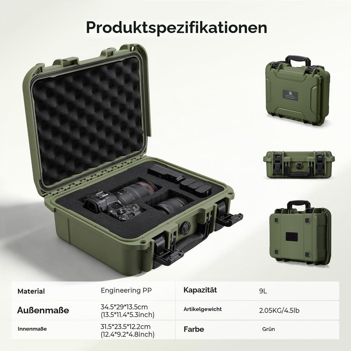 K&F CONCEPT Geantă pentru cameră, IP67 impermeabilă, rezistentă la șocuri, etanșă la praf. - KF13.1302V1
