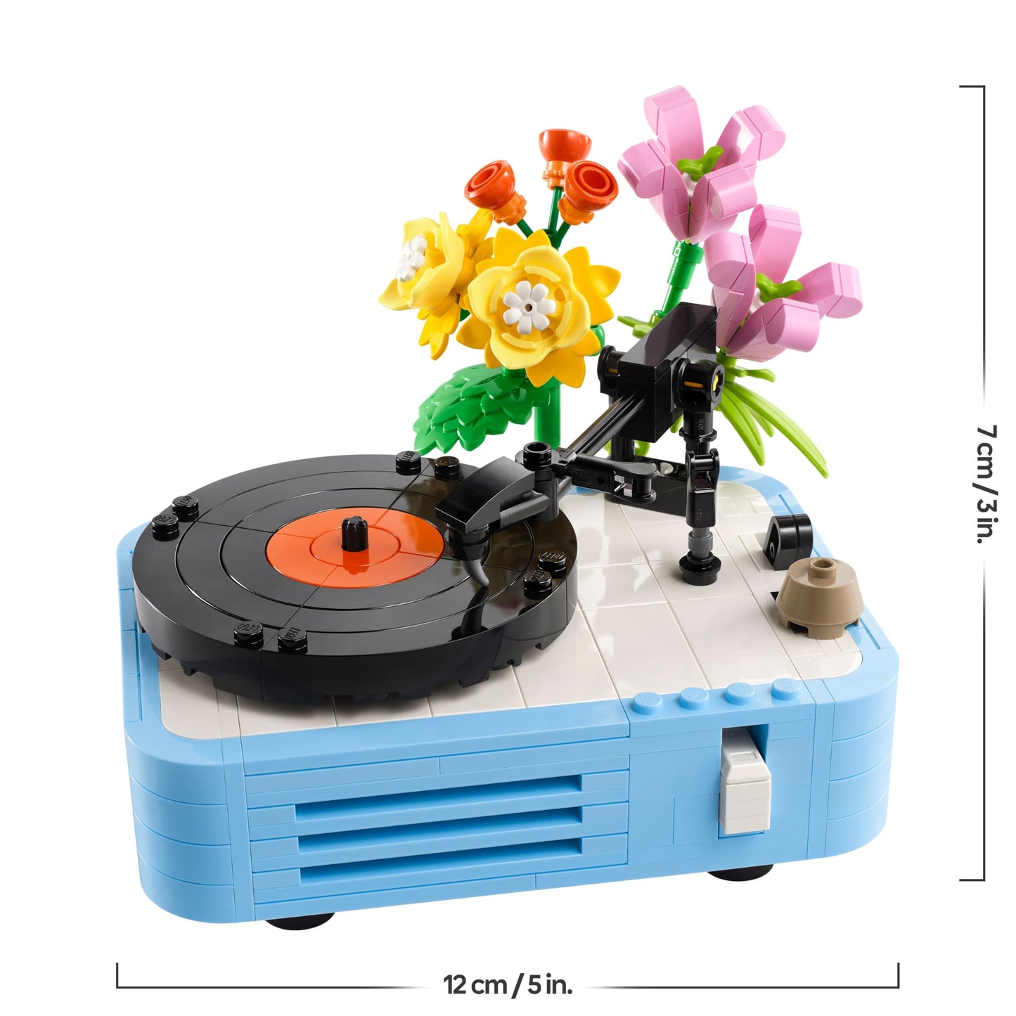 LEGO Creator 31172 3-in-1 record player with flowers, building toy - converts into a radio model or microphone - music toy for 8+ year old girls and boys - creative gift idea