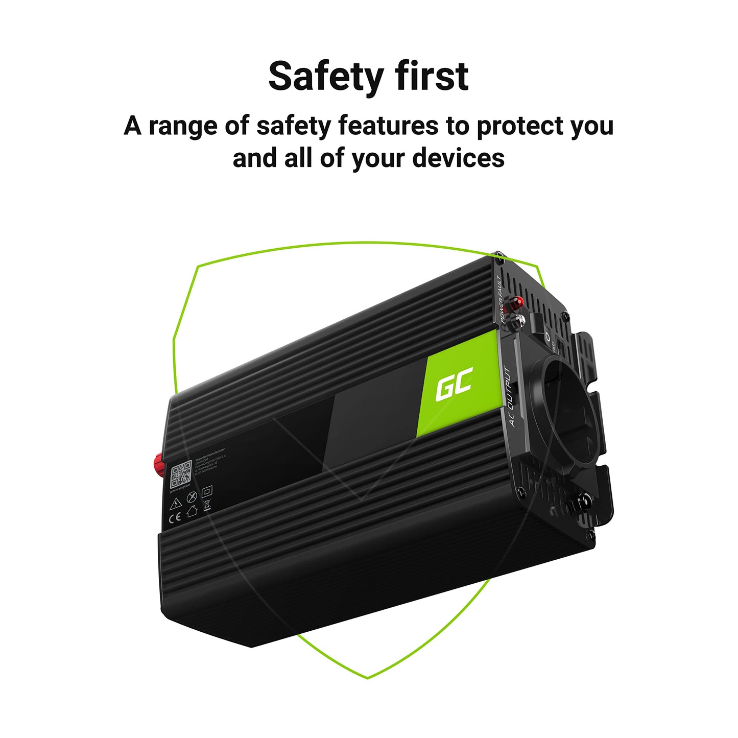 Green Cell 300W/600W 24V to 230V Pure Sine Volt Car Voltage Converter Inverter Converter Pure Sine Wave Power Solar Inverter DC AC Converter Current Converter Cigarette Lighter Socket - INV14