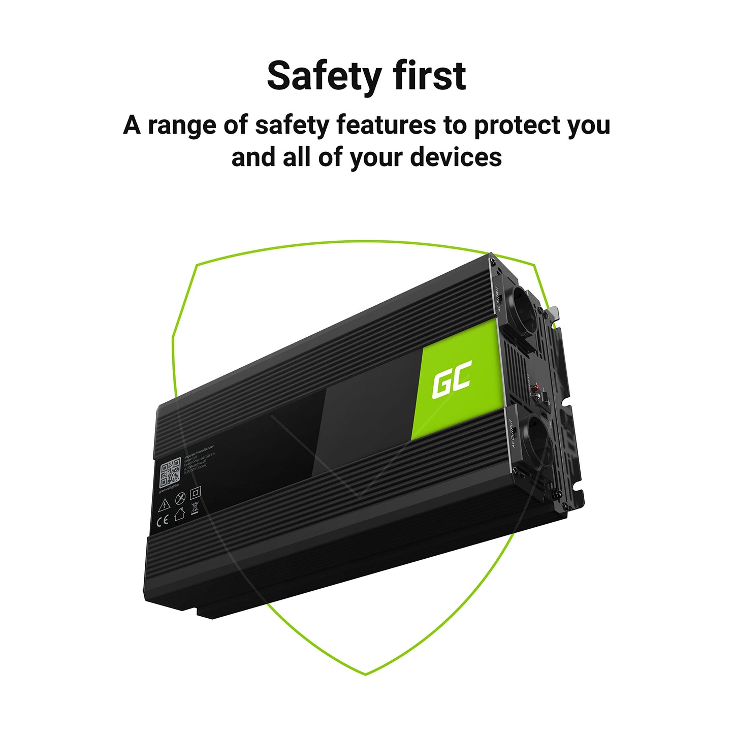 Green Cell® 2000W/4000W 12V to 230V Pure Sine Volt Car Voltage Converter Inverter Converter Pure Sine Wave Power Solar Inverter DC AC Converter Current Converter Caravan Car Charger