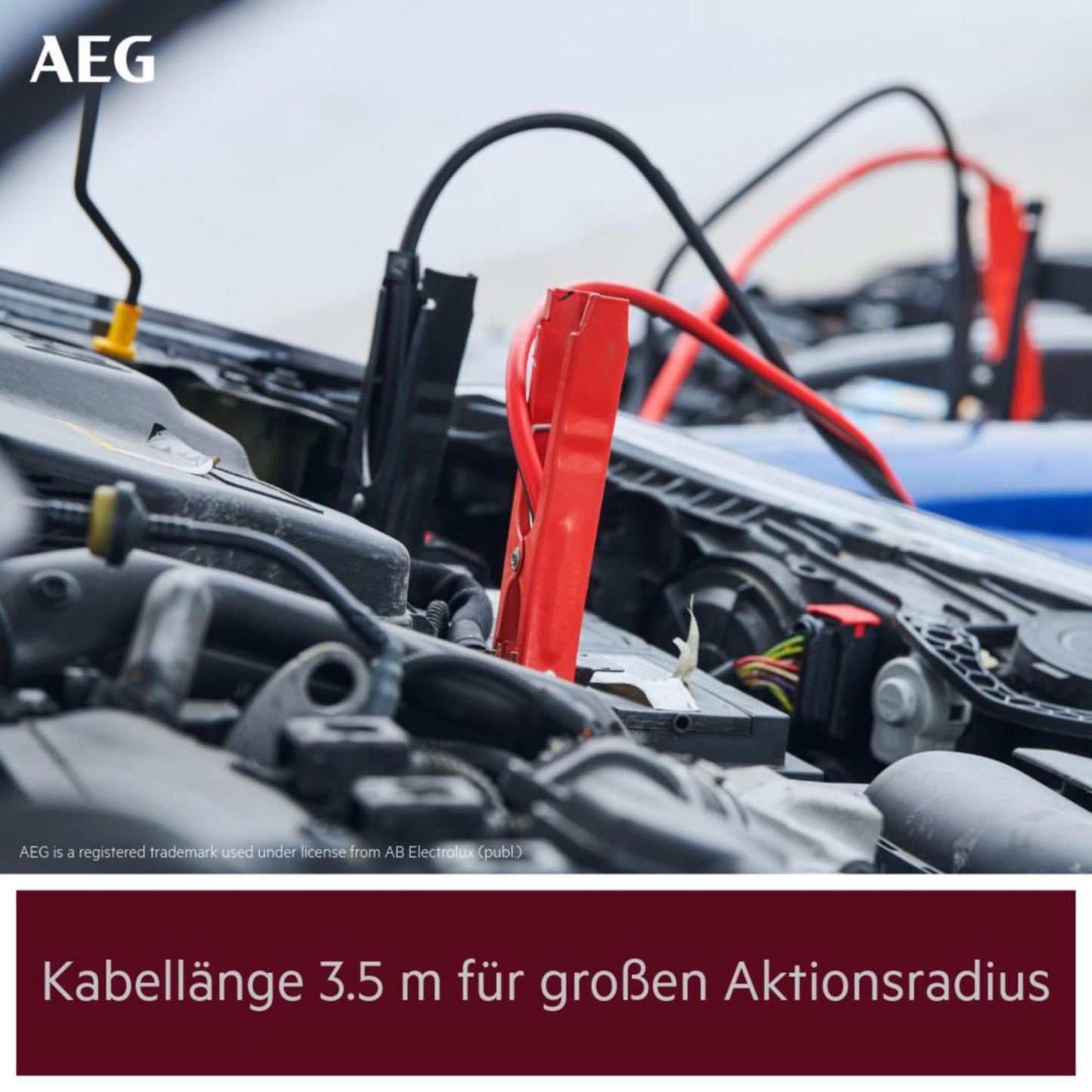 AEG Automotive 10648 jumper cable SP 25 Illuminated in storage bag, 2 x 3.5m, DIN 72553