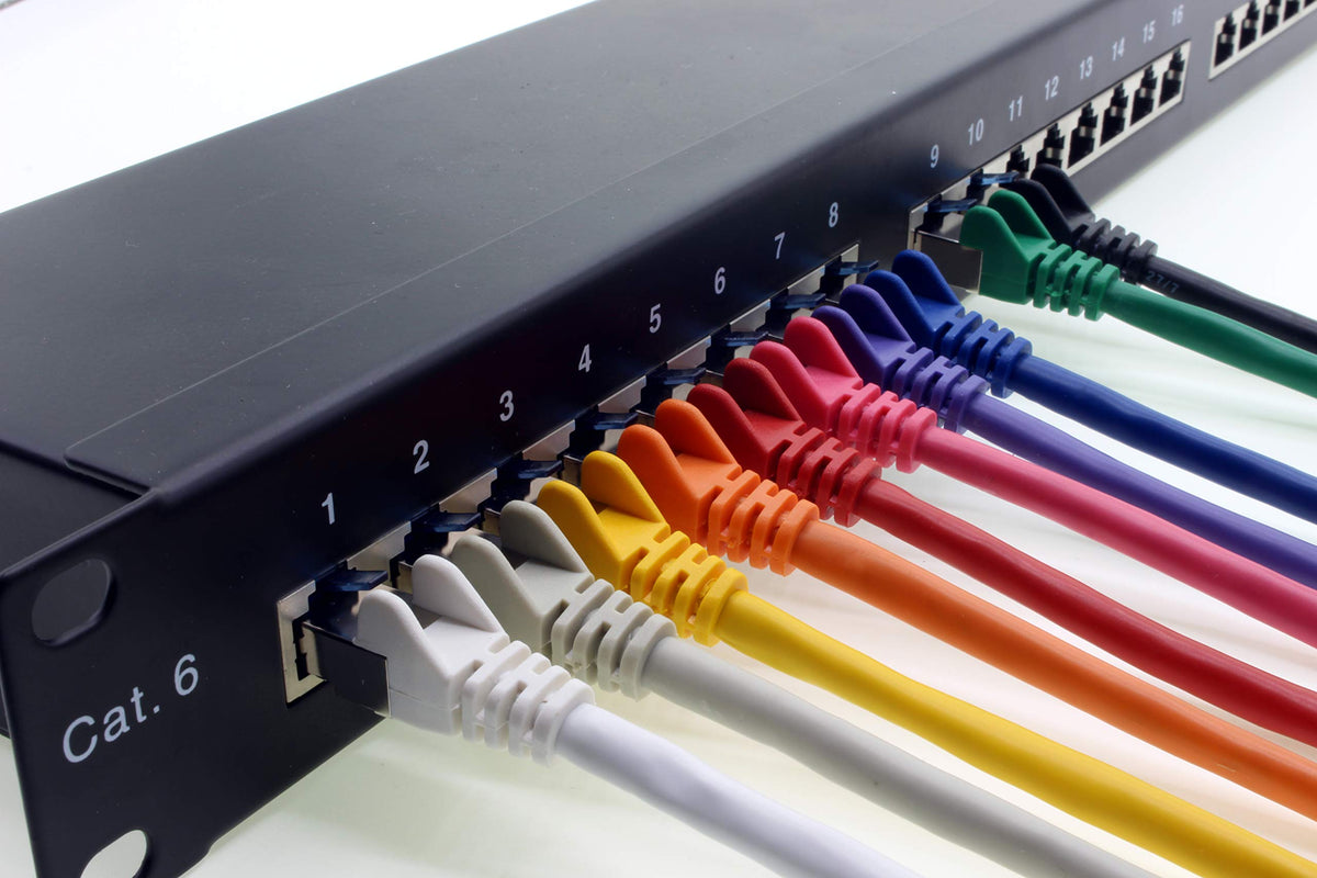 1aTTack.de Patch Cable – 5X 7.5m Ethernet, Network, LAN Cable CAT6a (for Gigabit Networks, Routers, Switches, Modems with RJ45 Input – black) - 4251073692692