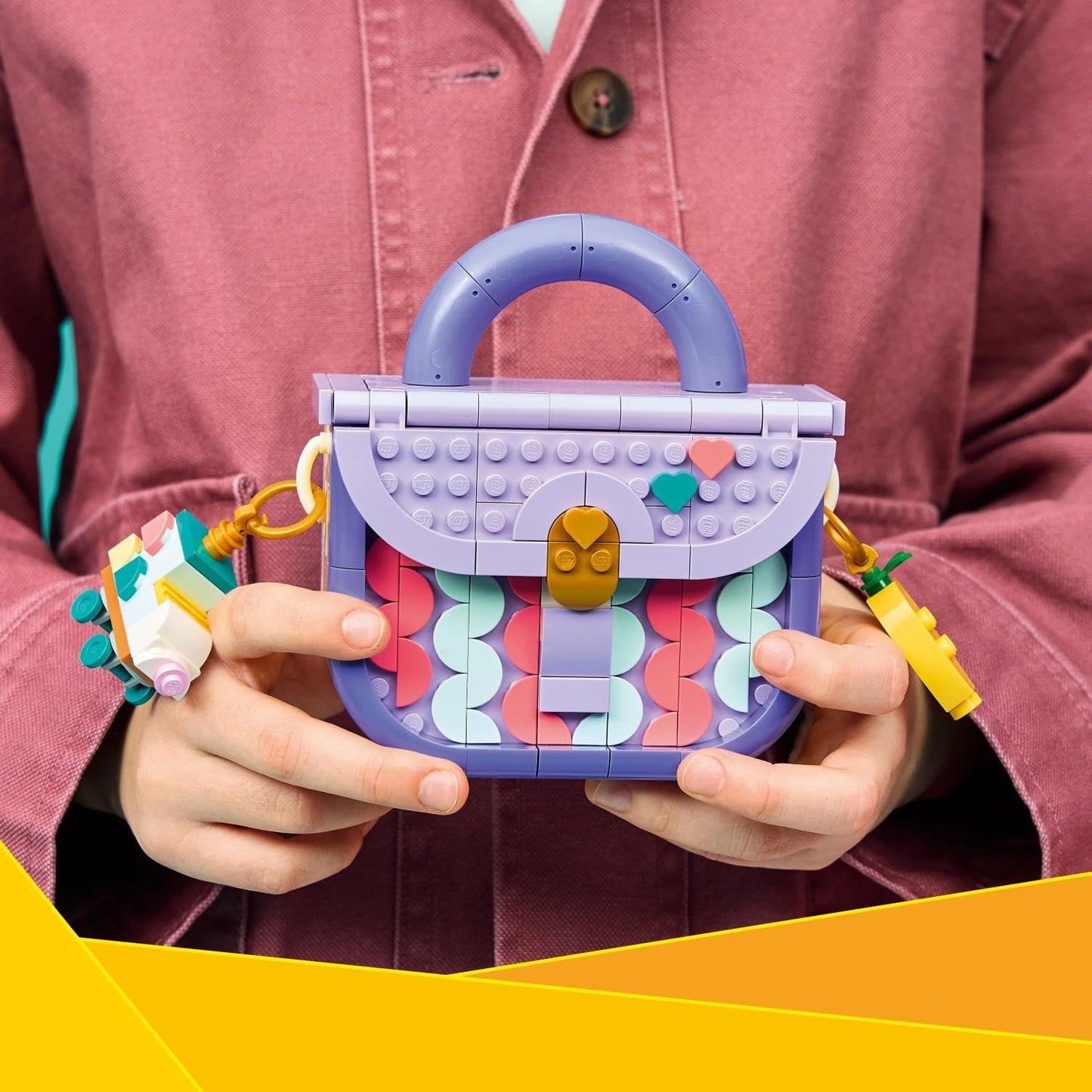 LEGO Creator 3-in-1 set fashionable bag with storage compartment - model building with 3 building options: handbag, suitcase or box - DIY children's room decoration - gift for girls and boys aged 8 and over - 31391