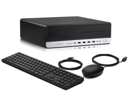 HP EliteDesk 800 G5 SFF Desktop PC, Intel Core i5-8500T, 16GB RAM, 512GB SSD, WiFi, Bluetooth, QWERTY Keyboard, Windows 11 Pro (Refurbished)