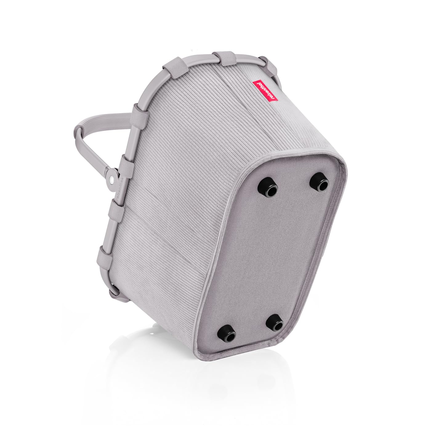 Reisenthel carrybag XS cord gray – Stable shopping basket with practical inner pocket – Elegant and water-repellent design - BN7084