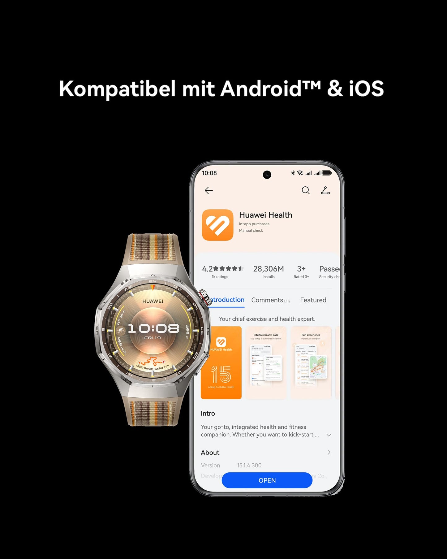 HUAWEI Watch GT 6 Pro Smartwatch+FreeBuds SE 3 Black, GPS, ECG, AMOLED display, Up to 21 days battery, comprehensive cycling features, Compatible with Android™ & iOS, health monitoring, black, 46mm - Atum-B29F