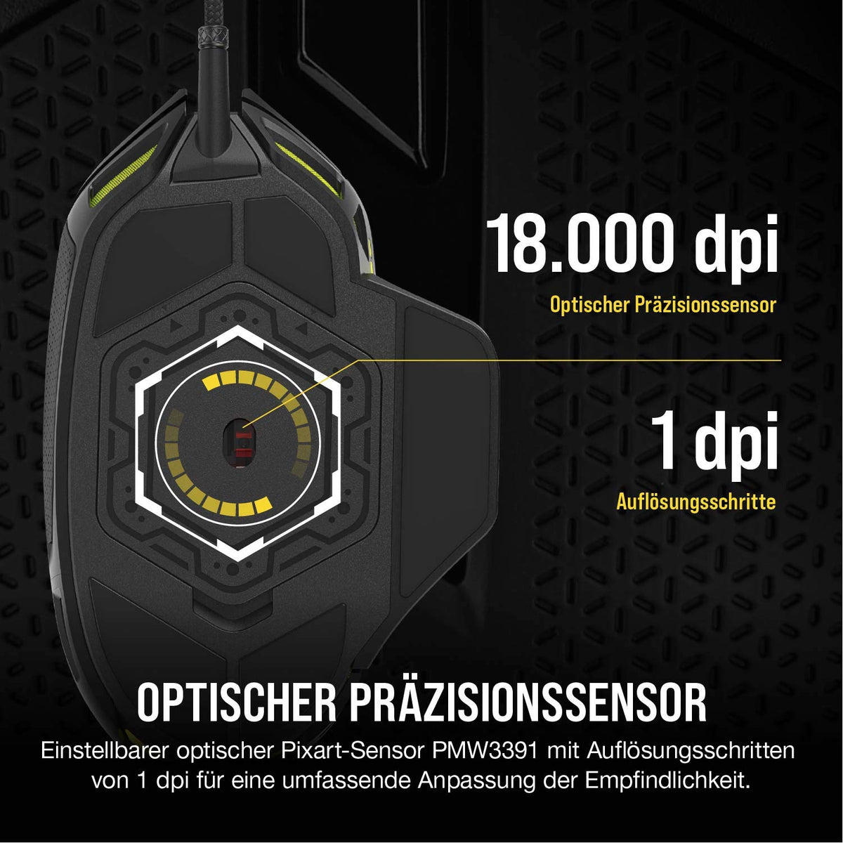 Corsair NIGHTSWORD RGB Mouse de gaming cablat FPS/MOBA - Negru - CH-9306011-EU