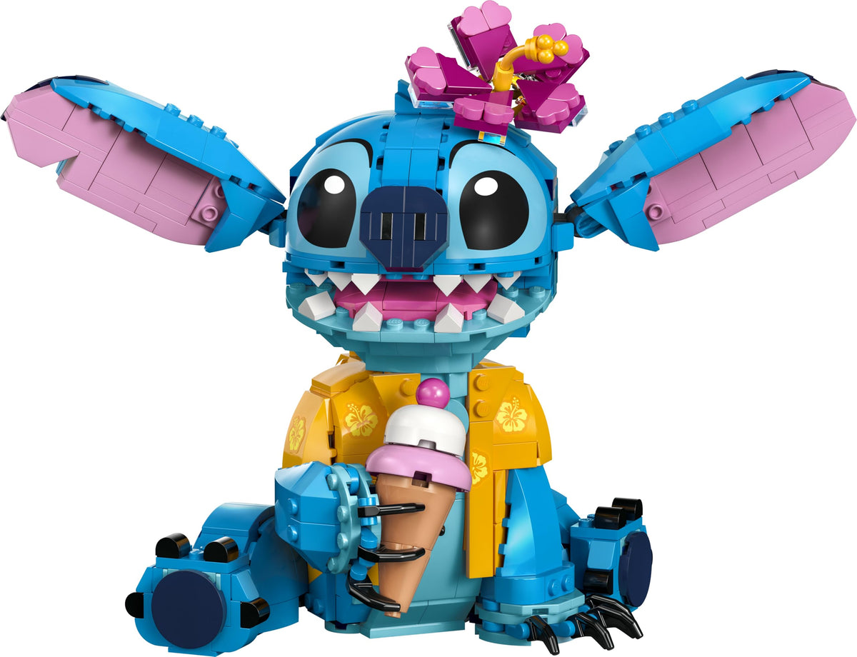 LEGO | Disney Stitch Jucărie - Figură pentru joacă și colecționat cu un cornet de înghețată și o floare decorativă - Cadou pentru fete, băieți și fanii filmului Lilo & Stitch de la 9 ani - 43249