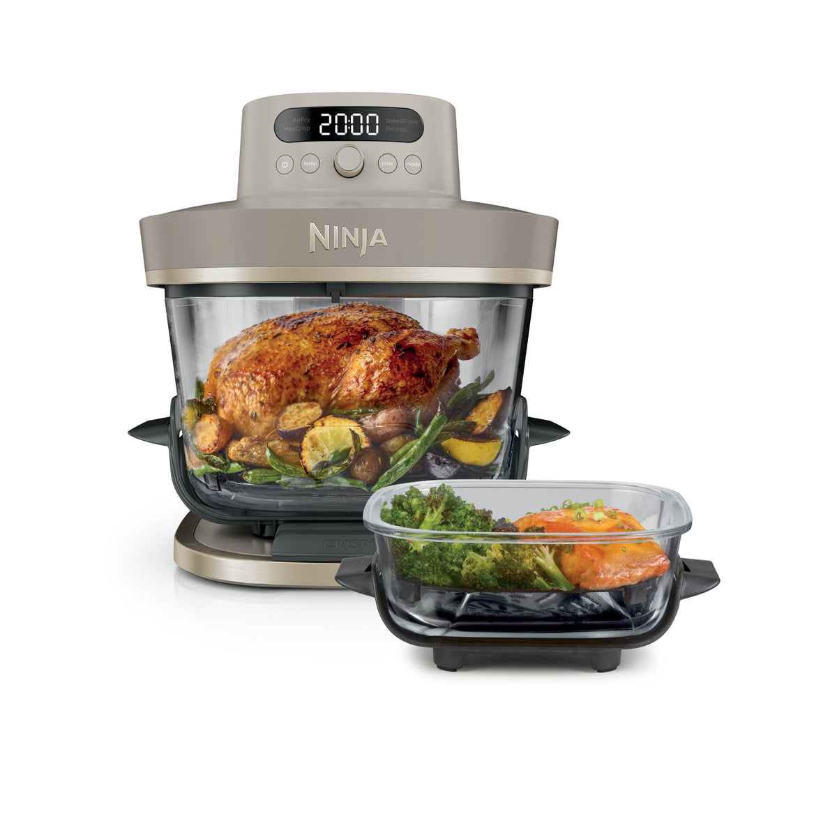 Ninja CRISPi PRO XL Glass Air Fryer, Stone Gold, AS090EUSD