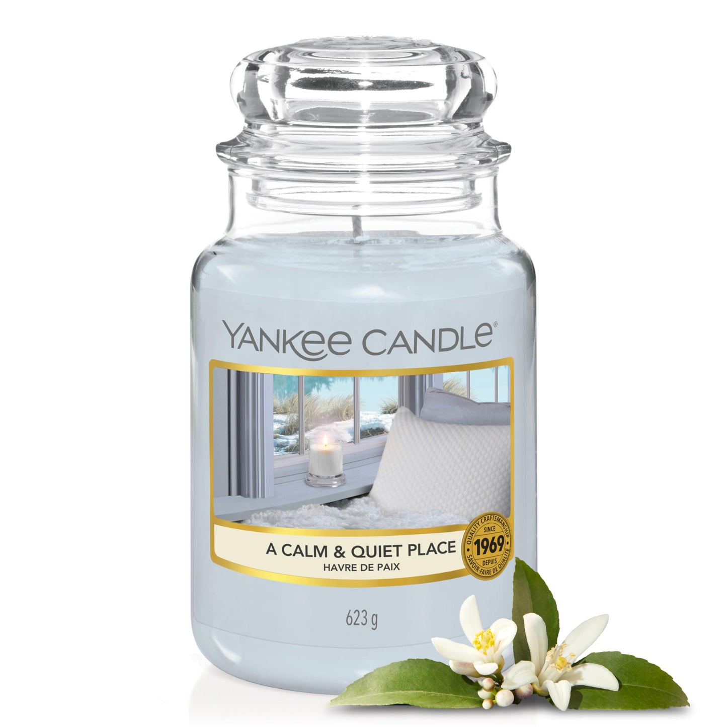 Yankee Candle scented candle in a glass (large) | A Calm & Quiet Place | Candle with a long burning time of up to 150 hours Perfect gifts for women - 1577119EZ