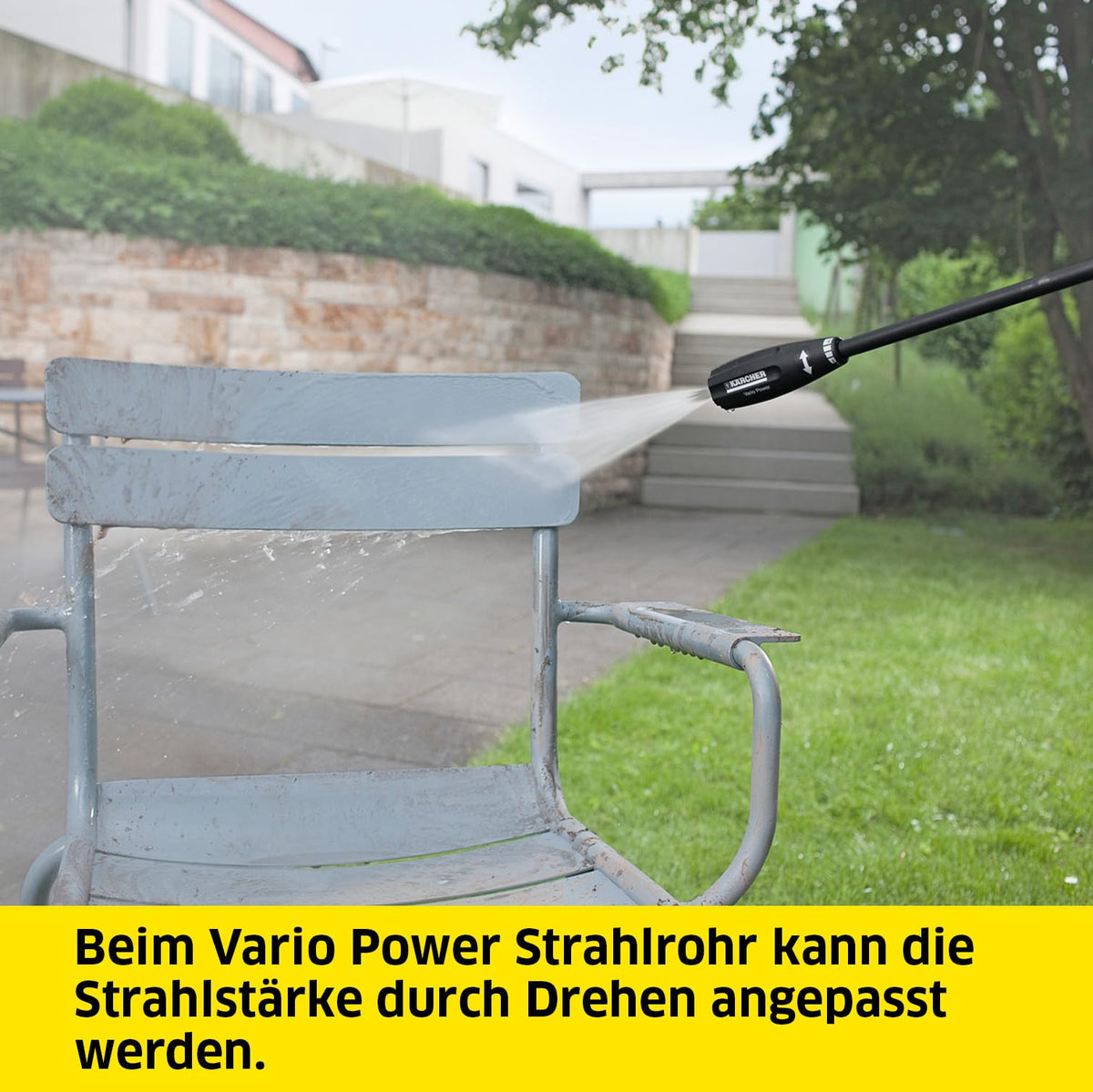 Kärcher high-pressure cleaner K 3: for light dirt on bicycles, garden fences, motorcycles etc. Area performance 25 m²/h. With gun, 6 m high-pressure hose and Vario Power jet lance yellow - 1.601-888.0
