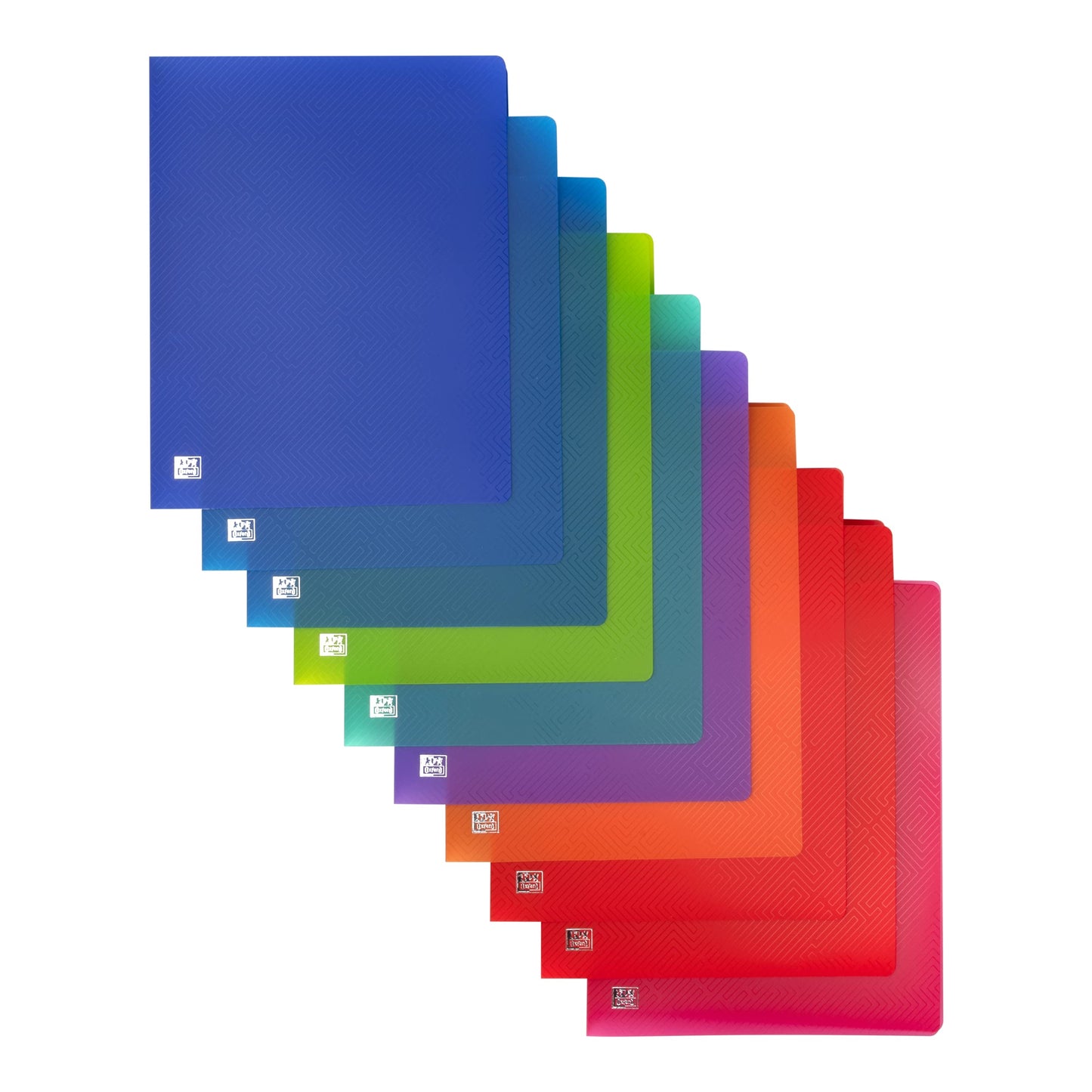Oxford URBAN ring binder A4, 4 cm spine, translucent, 8 colors, 10 pieces - 400147046