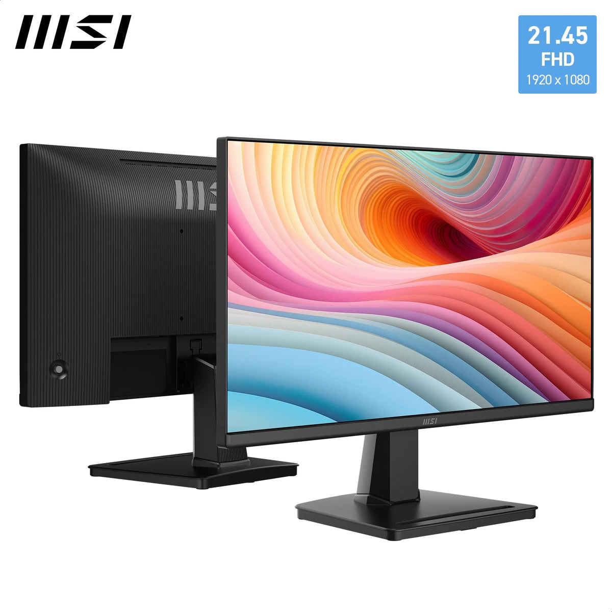 MSI PRO MP225A E12VL Monitor de computer de 22 inch FHD, 1920 x 1080 VA, 144 Hz, 1 ms, Adaptive-Sync, Eye Care, HDMI 1.4b, înclinabil, suport VESA, negru - 4711377402903