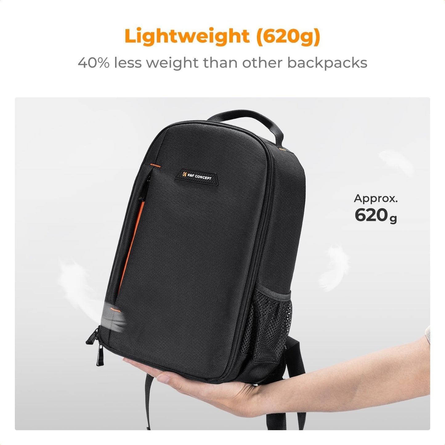 K&F CONCEPT Camera Backpack for Photographers, Photo Backpack Small Multifunctional Camera Backpack Waterproof for SLR/DSLR Camera Lens and Accessories, Size M - KF13.165