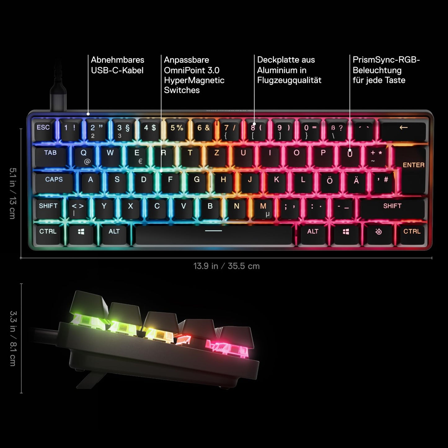 SteelSeries Apex Pro Mini Gen 3 Gaming Keyboard 60 percent - 64914