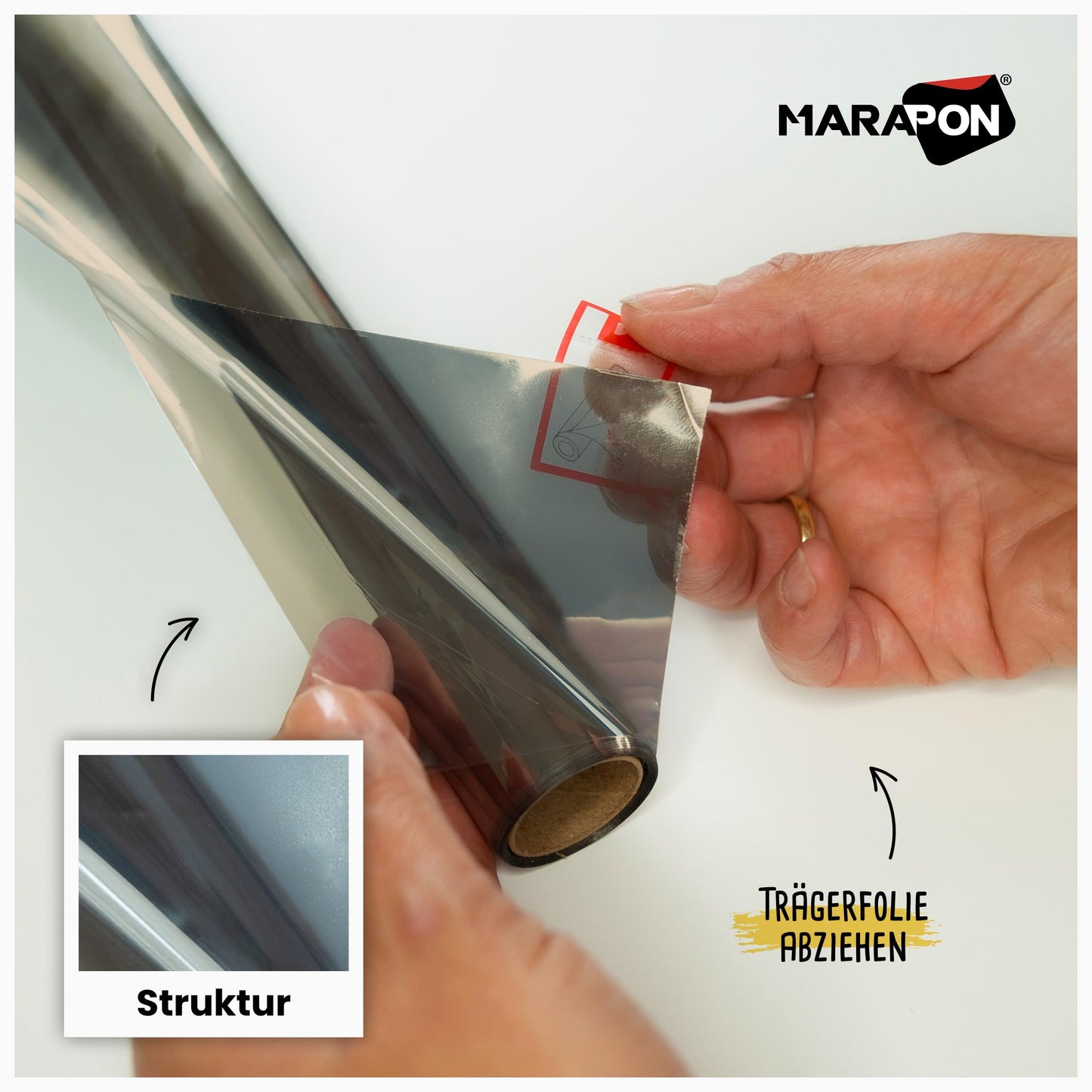 MARAPON mirror film window privacy screen brown 1.05x2 m window film opaque from the outside during the day sun protection film window inside UV protection static cling heat protection heat protection interior installation - M10520-MBR