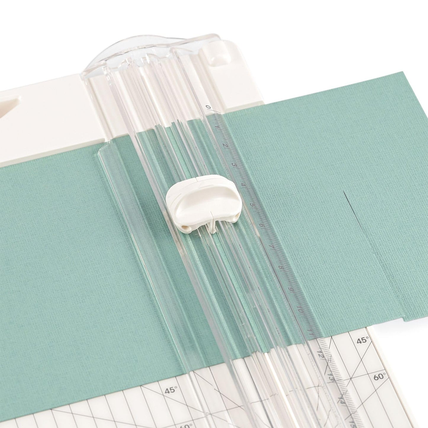 Vaessen Creative | Paper cutter and folding board 2in1 | Cutting machine paper | Cuts up to A3 paper size | Guillotine, scrapbook, lever cutter | 30.5 x 15 cm | White - 2207-108