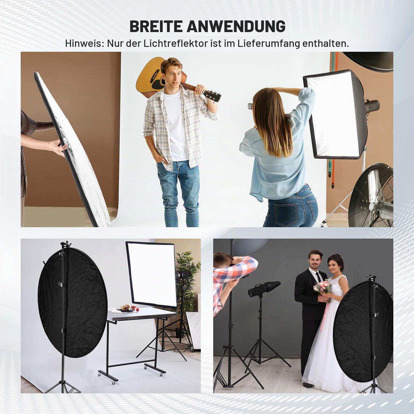 NEEWER 51"/130cm Reflector, Foldable 5 in 1 Light Reflector Diffuser - RF-130