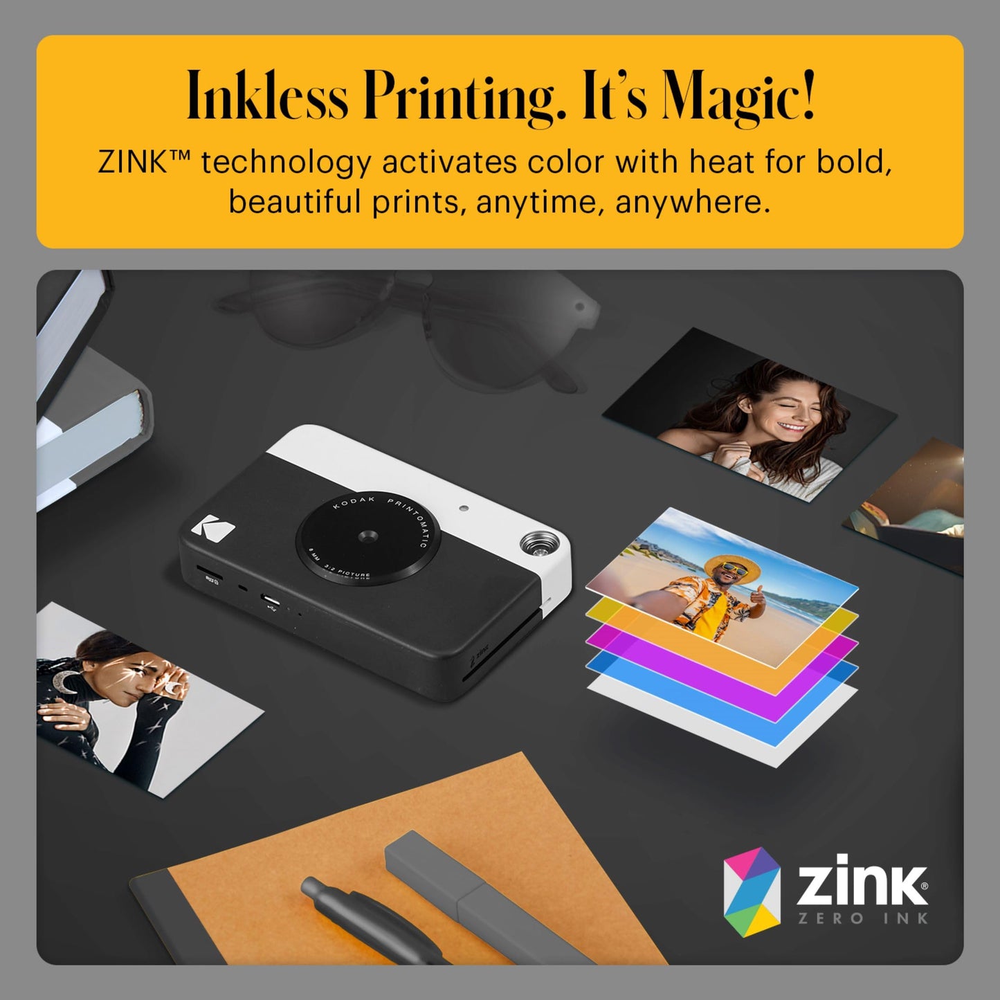 KODAK PRINTOMATIC Digitale Sofortbildkamera AMZRODOMATICK3BK