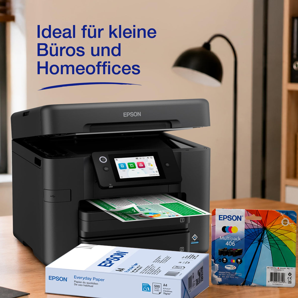 Epson Workforce Pro WF-4930 Inkjet Printer | SOHO Use | WiFi and Ethernet | A4 | Print, Copy, Scan, Fax | 10.9 cm Touchscreen | Automatic 50-Sheet Document Feeder