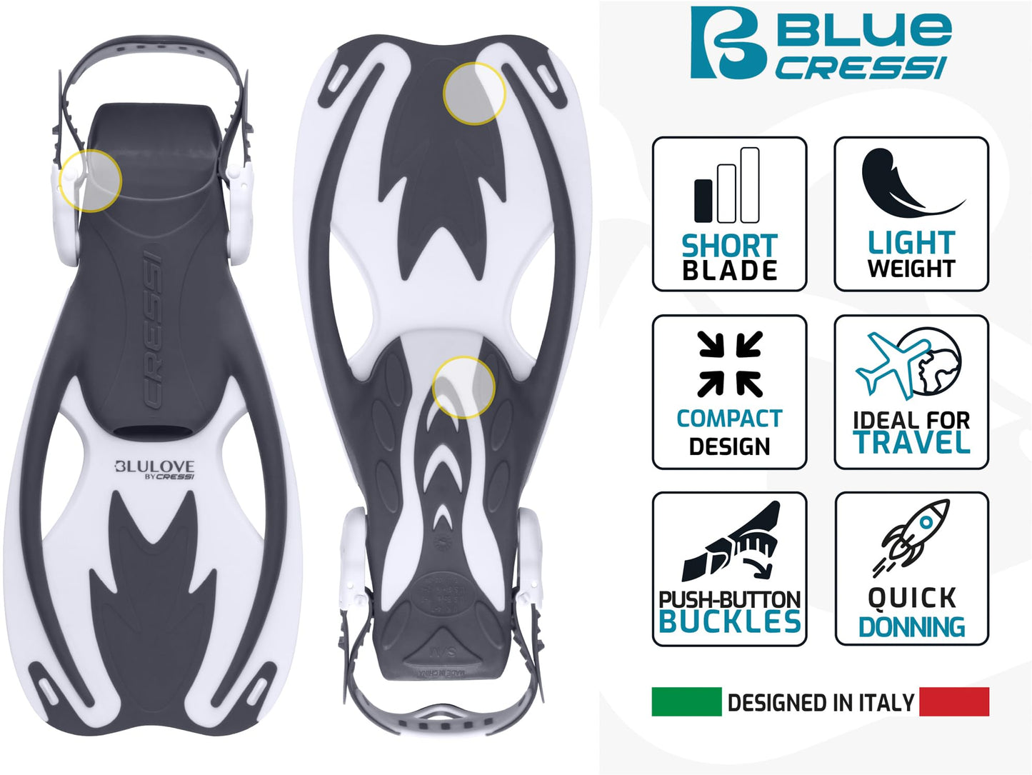 Cressi Rocks FINS - Blue/White [L/XL] - CA262032