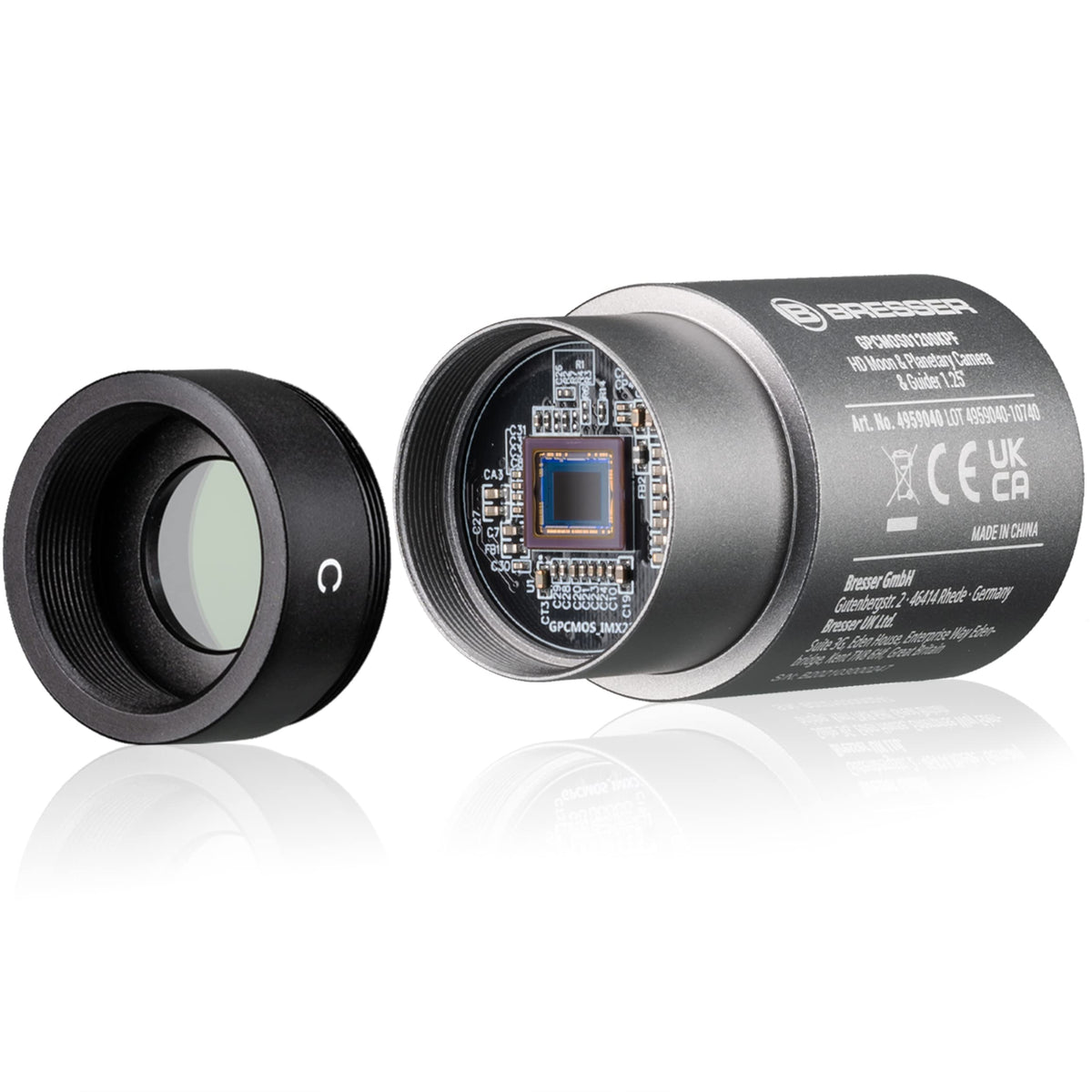 Bresser HD Moon & Planet Camera & Guider 1.25" - Cameră color astrofoto și ghidare automată pentru urmărirea telescopului, senzor Sony IMX225 - 4959040