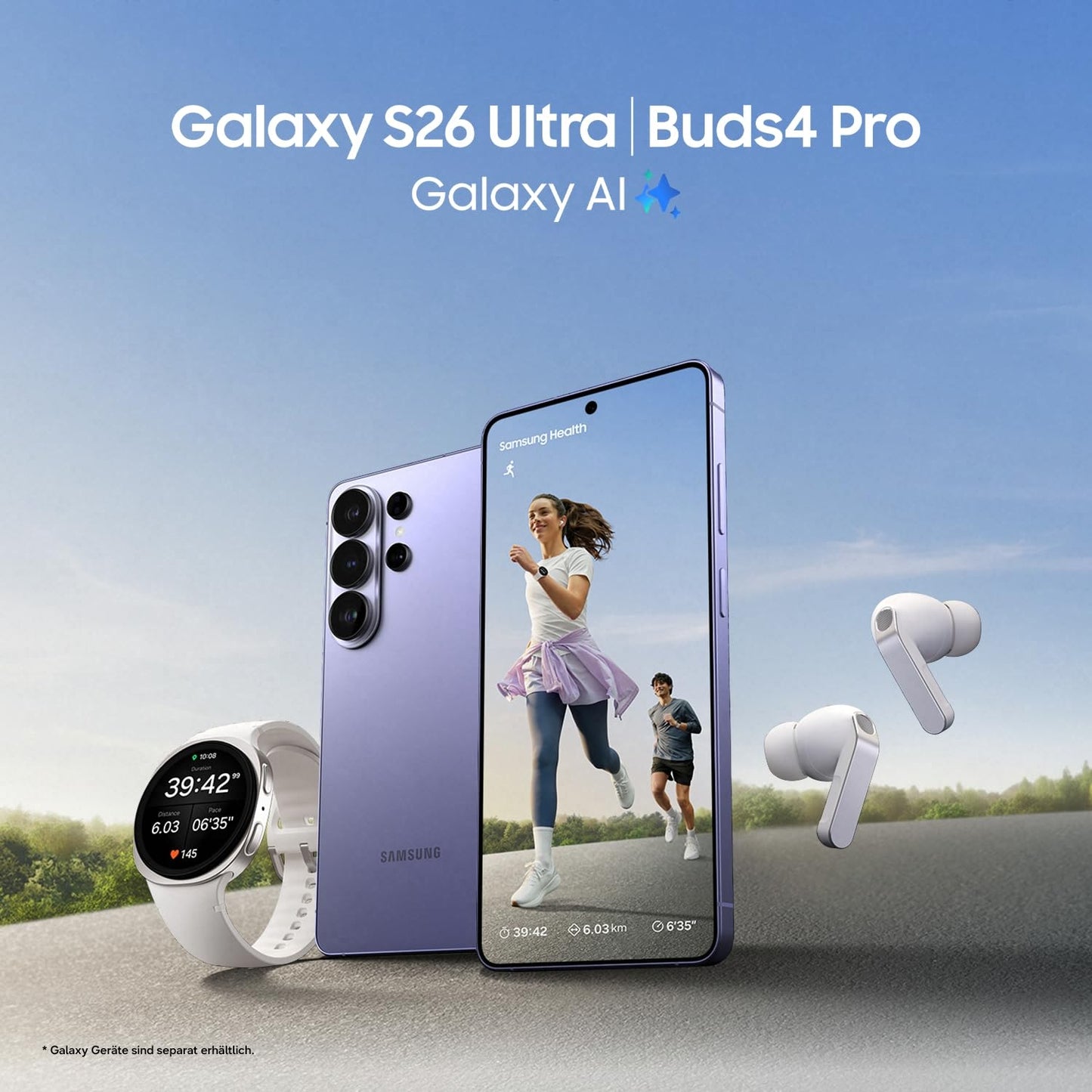 Samsung Galaxy S26 Ultra AI smartphone with Galaxy AI, cell phone without contract, Android, privacy display, 16 GB RAM, 1 TB storage, 200 MP, Sky Blue, 3 year manufacturer's warranty [Exclusively on Amazon] - F-MS948BLBHAMZ