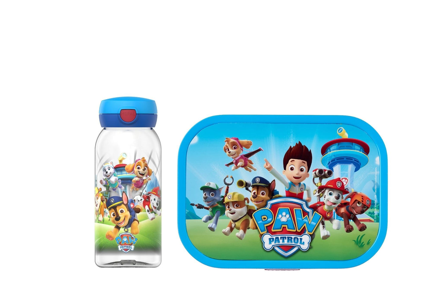 Mepal - Campus break set - Set for children with drinking bottle with hinged lid & lunch box - Lunch set for school or on the go - Dishwasher safe - 600 + 750 ml - Paw Patrol Pups - 107485165400