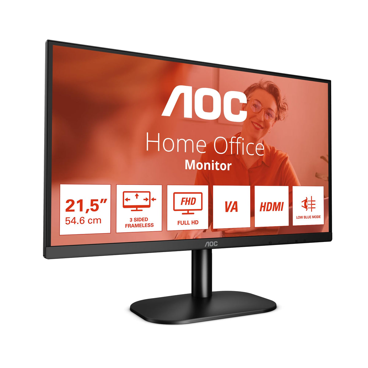 AOC 22B2H Monitor FHD de 22 inch, 75Hz, panou VA, 6.5ms GtG, Adaptive Sync, (1920x1080 HDMI 1x 1.4)Negru
