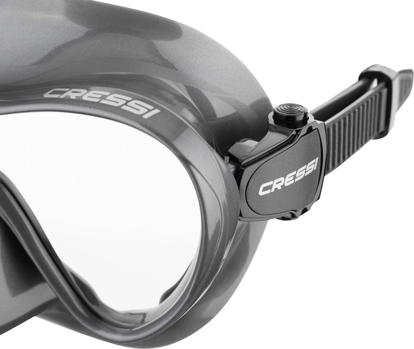 Cressi Frameless Diving Mask F1 - Fog-free Glass Lens, Diving Goggles - Ergonomic Silicone Rim, Snorkel Mask - Dry Snorkel & Snorkel Set - Silver, Black. - Mask - ZDN281051