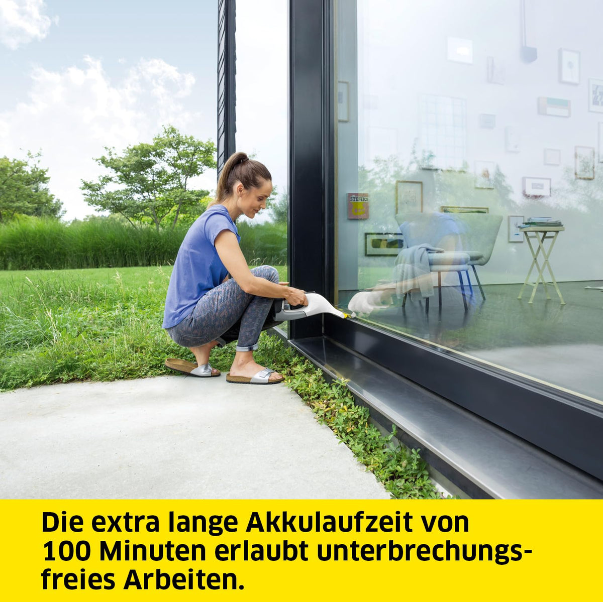 KÄRCHER Battery Window Vacuum WV 6 Plus, extra long battery life of 100 min - 1.633-741.0