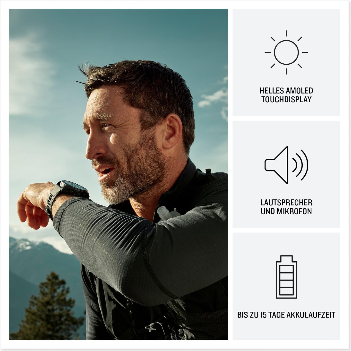 Garmin Fenix 8 Pro 47mm AMOLED - multisport smartwatch, 1.4" touch display, up to 15 days battery life, maps, 80+ sports apps, ECG, flashlight, LTE telephony & 24/7 SOS emergency call (subscription required) - 010-03198-11