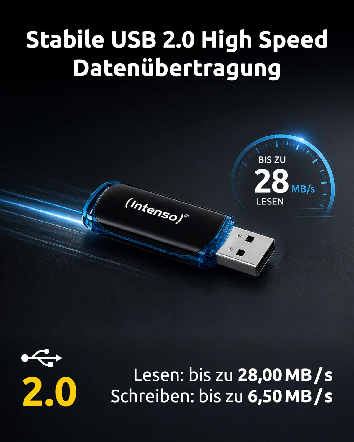 Intenso USB Stick Business Line Multipack 16GB 5-Pack – USB 2.0 High Speed USB-A Flash Drive – up to 28 MB/s – compatible with Windows & Mac - 3511575