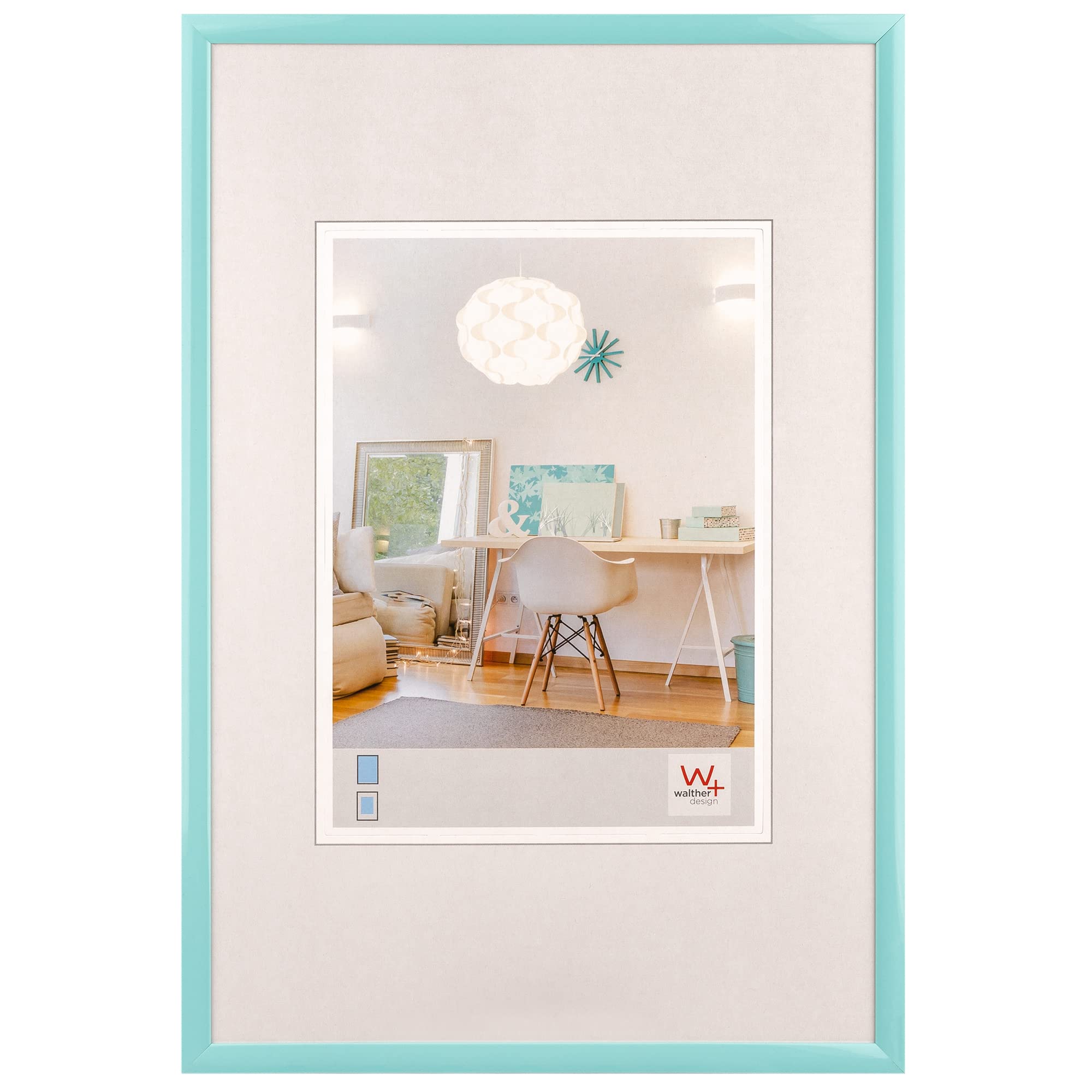 walther design picture frame turquoise 40 x 50 cm New Lifestyle plastic frame KV050U