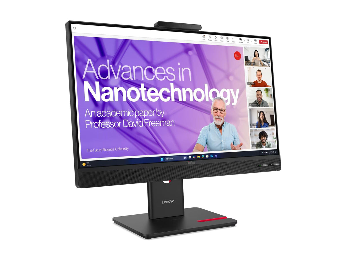 Lenovo ThinkVision T24-4v - Monitor LED - 1920 x 1080 Full HD (1080p) @ 120 Hz - IPS - 250 cd/m² - 1500:1 - 4 ms - HDMI, VGA, DisplayPort, USB-C - Difuzoare - Negru mat - 64B6MAT1EU