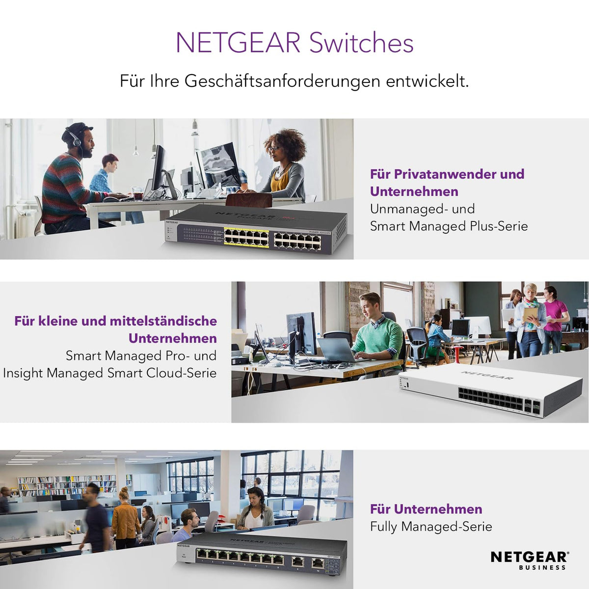 Netgear GS516PP Switch LAN Gigabit cu 16 porturi PoE (16x PoE+ 260W, Switch de rețea Plug-and-Play, montare pe birou sau în rack de 19 inch, garanție pe viață ProSAFE) - GS516PP-100EUS